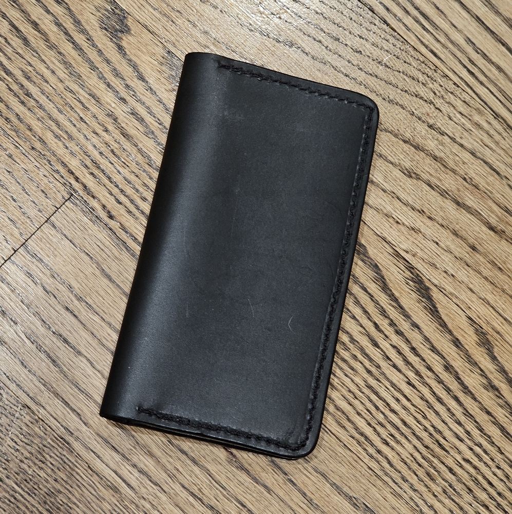 NWOT All American Lesther Works Sleek Black Leather Wallet